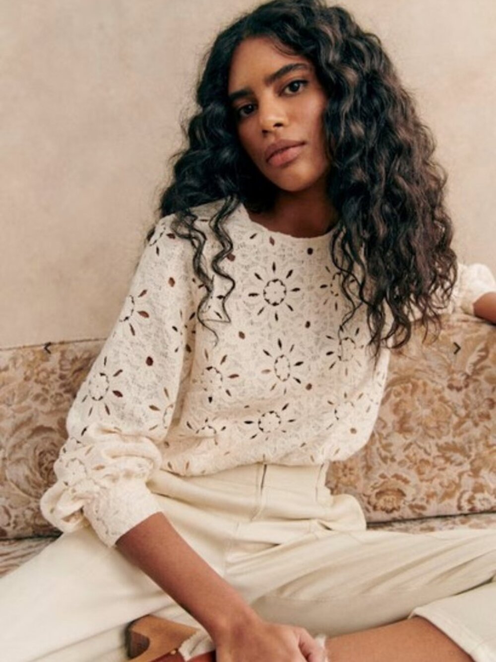 Sézane Jessie Blouse Ecru  Size 42